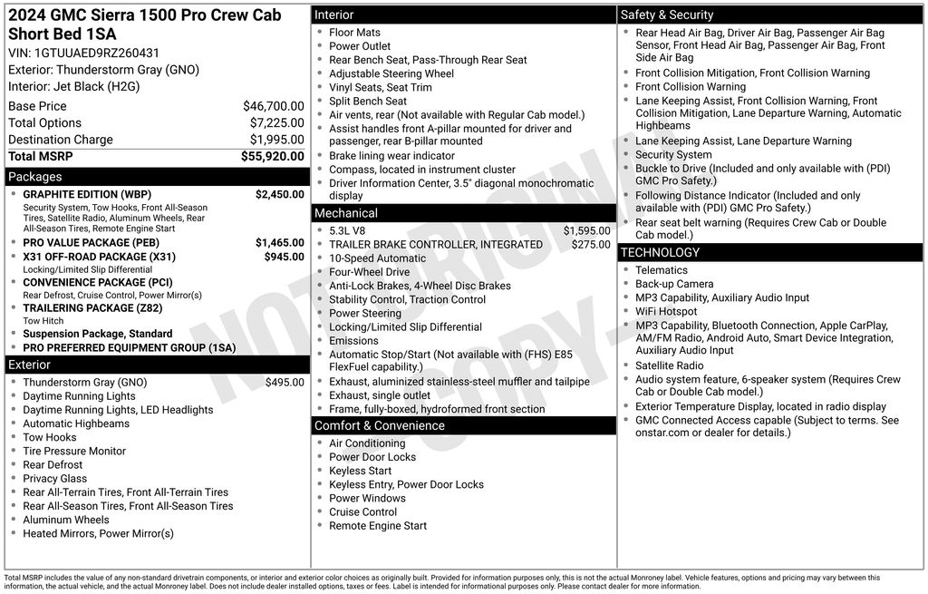 gmc sierra 1500 2024 1GTUUAED9RZ260431 image gmc sierra 1500 2024 1GTUUAED9RZ260431 image